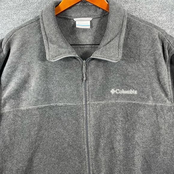 Columbia Fleece Full Zip Sweater Men's XXL Gray Outdoors Casual Activewear - Picture 2 of 10